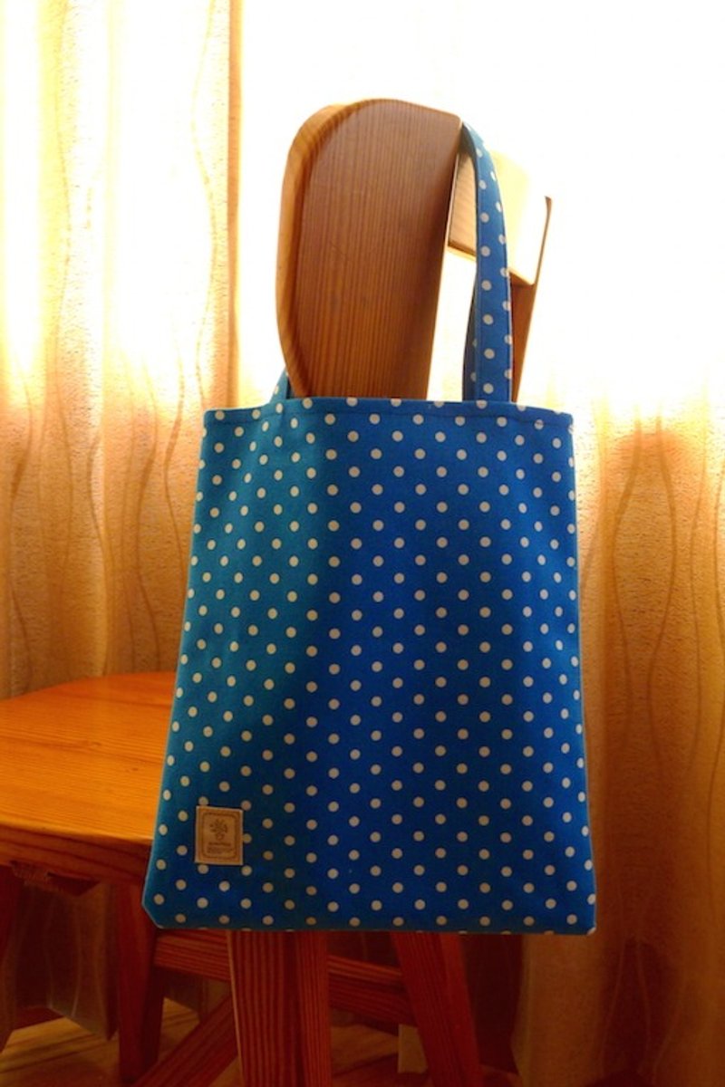 ✎ Dingfan Shuiyu | Flat Tote Bag/Handbag | Sky Blue - Handbags & Totes - Other Materials 