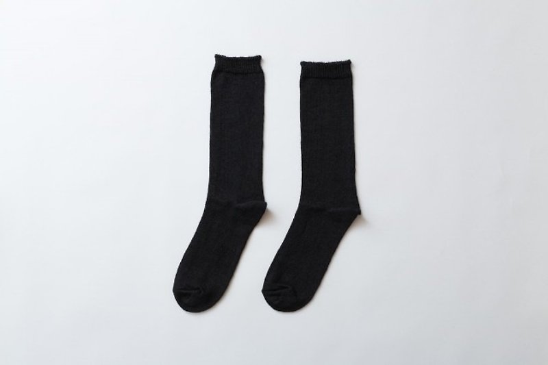 Pint! 亞麻針織襪子 男裝（黑色） - 襪子 - 其他材質 黑色