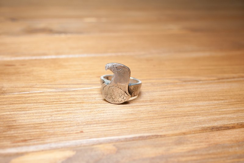 Dreamstation皮革鞄研所，手工打造美國銀幣造型戒指 - 戒指 - 其他金屬 銀色