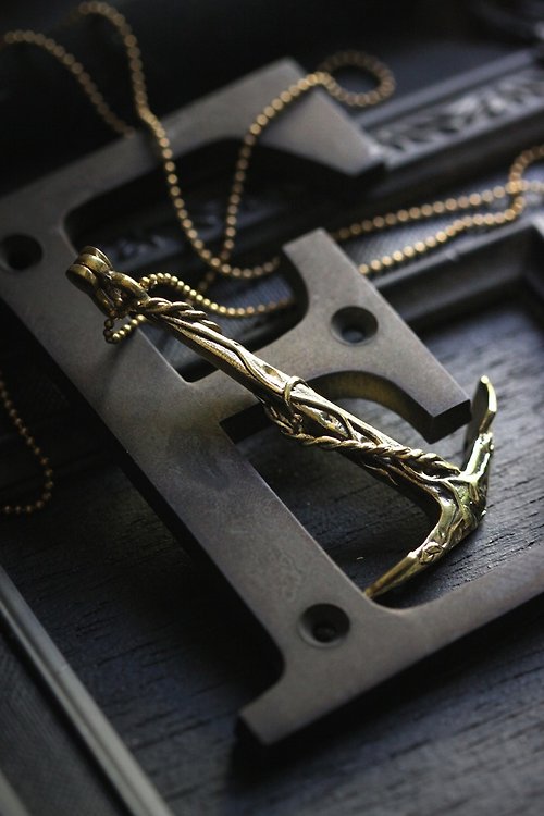 defy Long Anchor Charm Necklace by Defy.