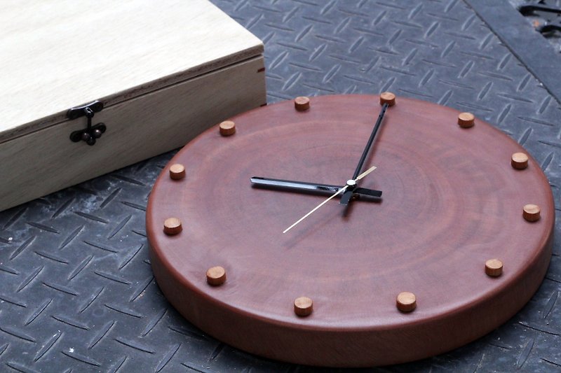 年輪掛鐘 - 時鐘/鬧鐘 - 木頭 咖啡色