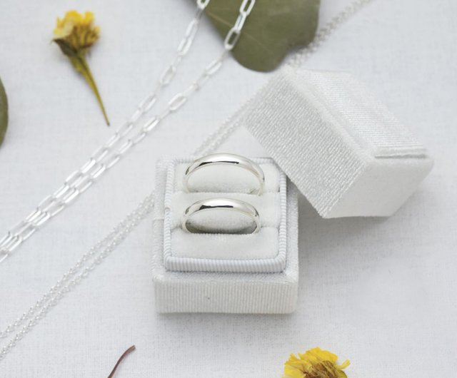 Customize】Simple ring necklace (custom-made engraved ring