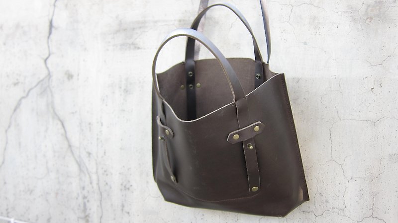 { Folding } tote LOVE 手縫牛皮托特包 - Handbags & Totes - Genuine Leather Multicolor