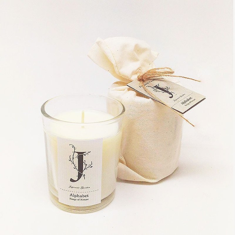 Art Lab - 100% Soy Alphabet Fragrant Candle - J - Japanese Garden - Candles & Candle Holders - Plants & Flowers White