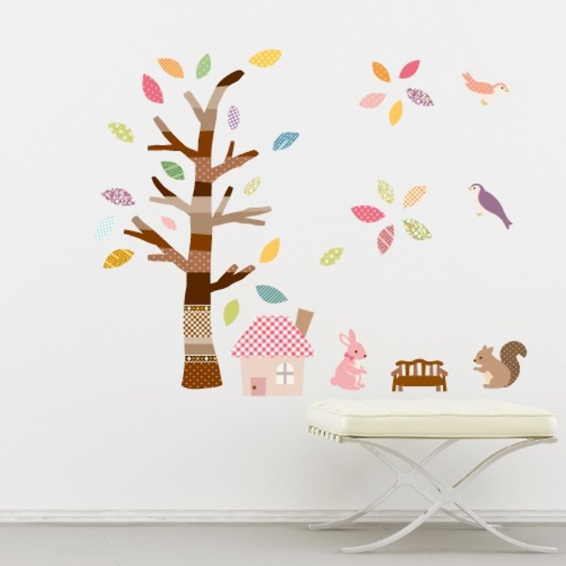smart Life creative seamless wall stickers color tree - ตกแต่งผนัง - พลาสติก หลากหลายสี