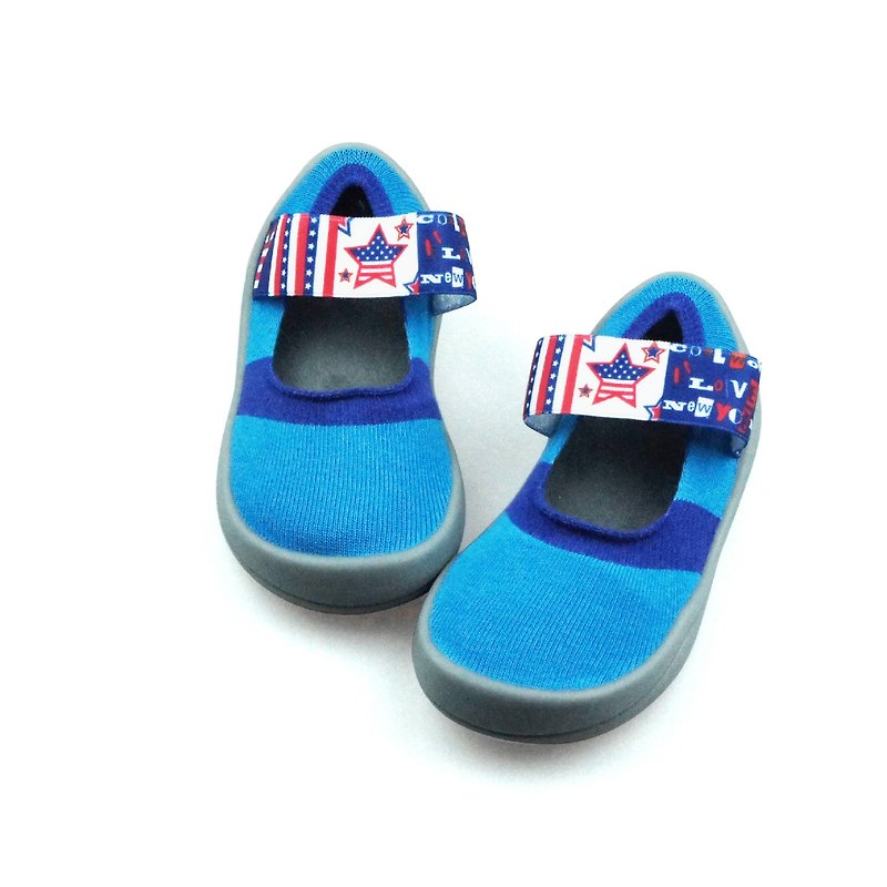 【Feebees】海洋藍系列_搖滾巨星 (學步鞋 襪鞋 童鞋 台灣製造) - 男/女童鞋 - 其他材質 藍色
