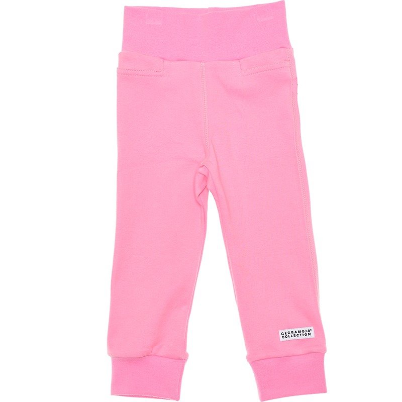 [Swedish children's clothing] Organic cotton onesies pants 12M to 2 years old pink - กางเกง - ผ้าฝ้าย/ผ้าลินิน สึชมพู
