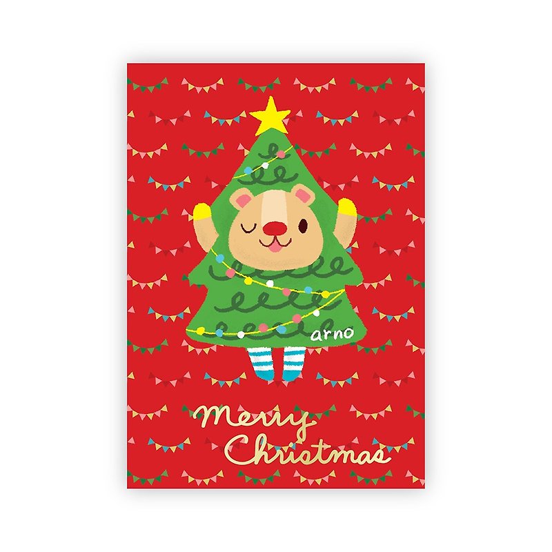 Illustrator postcard: Christmas limited bronzing series Arno - Cards & Postcards - Paper Red