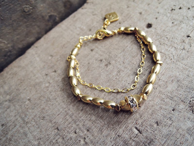 Zhu. Handmade bracelet * Double copper bracelet - Bracelets - Other Metals Multicolor