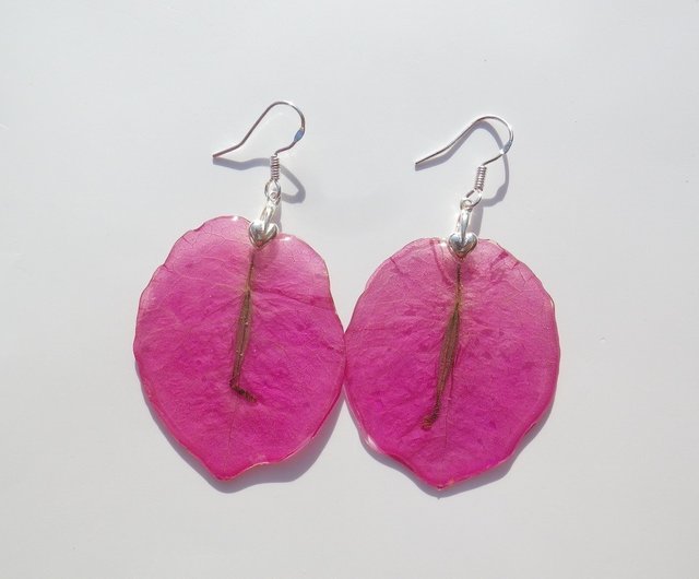 resin petal earrings