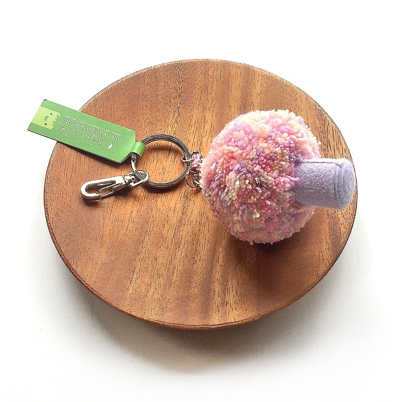 糖果色花椰菜鑰匙圈 - 鑰匙圈/鑰匙包 - 棉．麻 粉紅色