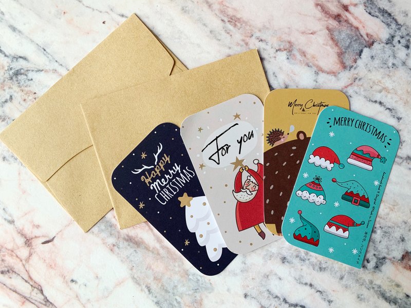 Classic/Cheerful Christmas Card Set - Rococo Strawberry Handmade Postcards & Christmas Cards - Cards & Postcards - Paper 