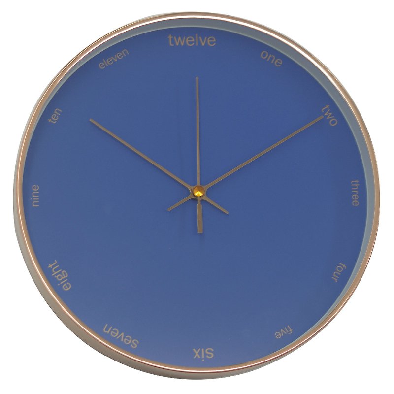 Mod-Dark Blue Design Wall Clock (Metal) - นาฬิกา - โลหะ สีน้ำเงิน