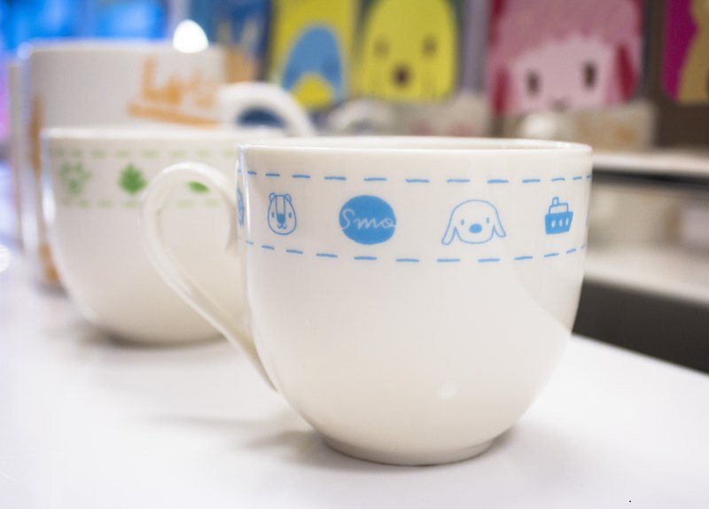 【LimTe】咖啡杯 : 海水浴場 - 咖啡杯 - 瓷 藍色