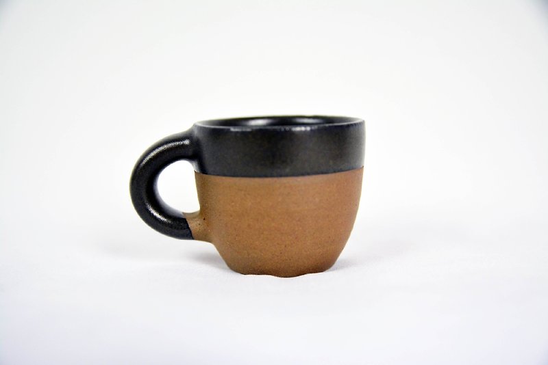 Mini round _ black _ Fairtrade Mark - Mugs - Other Materials Black