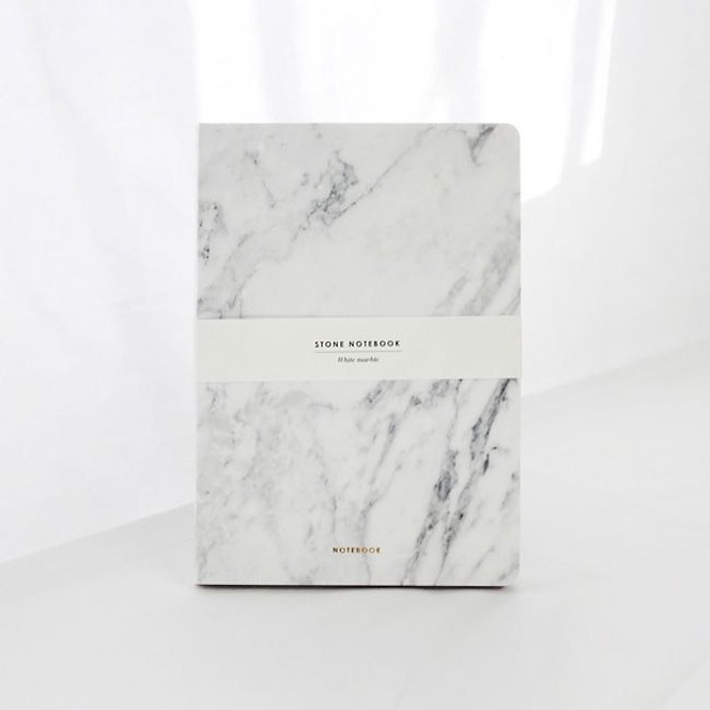 Dessin x Dear Maison-大理石紋空白筆記本-白色,DMS50233 - 筆記簿/手帳 - 紙 白色