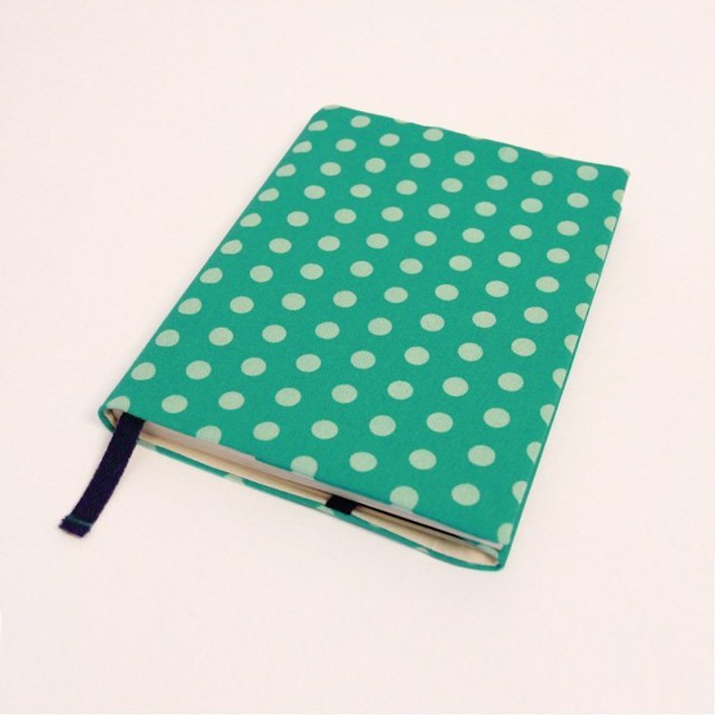 水玉・ブックカバー みどり - ノート・手帳 - その他の素材 グリーン