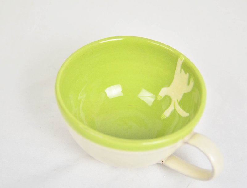 Cats do not bathe mug _ Green _ Fair Trade - แก้วมัค/แก้วกาแฟ - วัสดุอื่นๆ สีเขียว