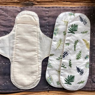 Cloth sanitary napkin 24 cm daily use combination floral cloth, plain color, organic cotton