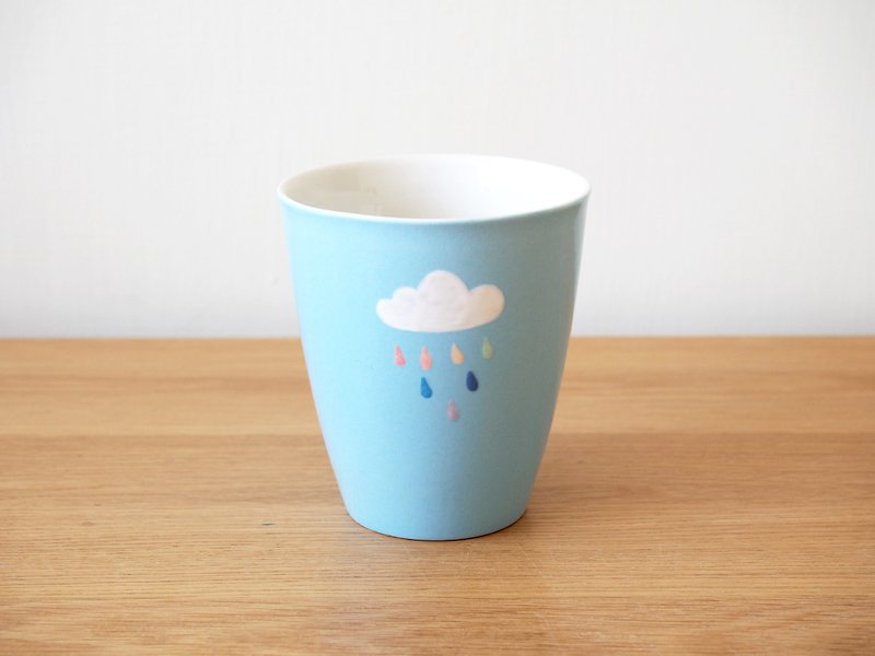 color cloud cup - single(blue) - ถ้วย - เครื่องลายคราม สีน้ำเงิน