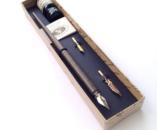 217 Classic Writing Set- Wooden Nibholder+3 Nibs+ Ink / Francesco Rubinato  - Shop REWENTUNG Dip Pens - Pinkoi