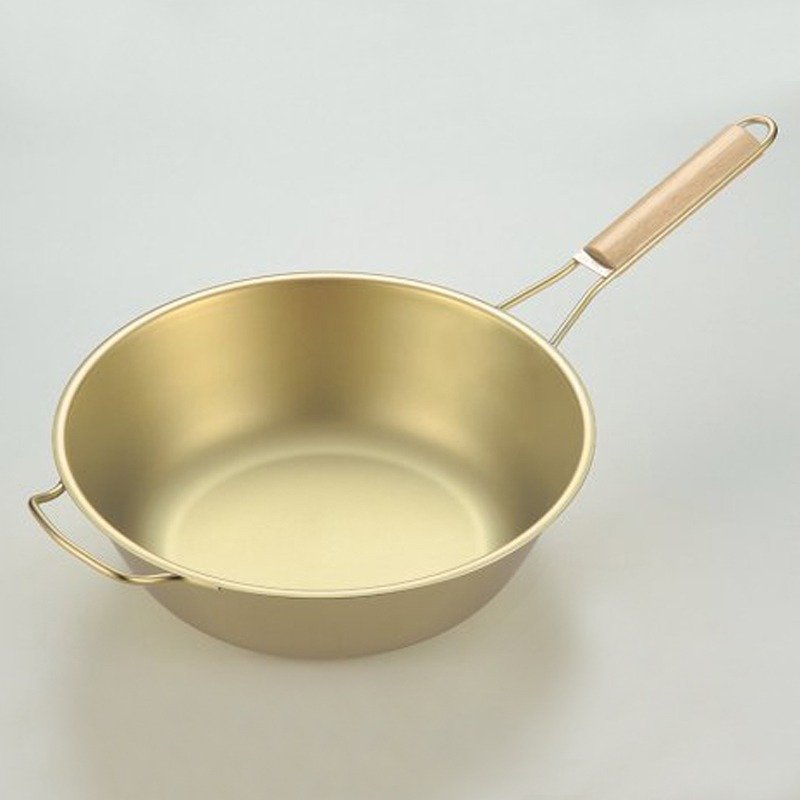 Titanium Love the Earth Series - Nippon original wooden handle pot 27cm Titanium - Cookware - Other Metals 