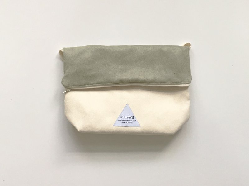 MaryWil Colorful Shoulder Bag-Grey Green/Apricot cream - กระเป๋าแมสเซนเจอร์ - วัสดุอื่นๆ หลากหลายสี