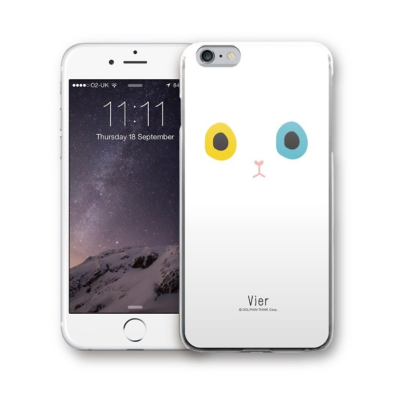 PIXOSTYLE iPhone 6 / 6S Plus Original Design Case - Vier PSIP6P-325 - Phone Cases - Plastic White