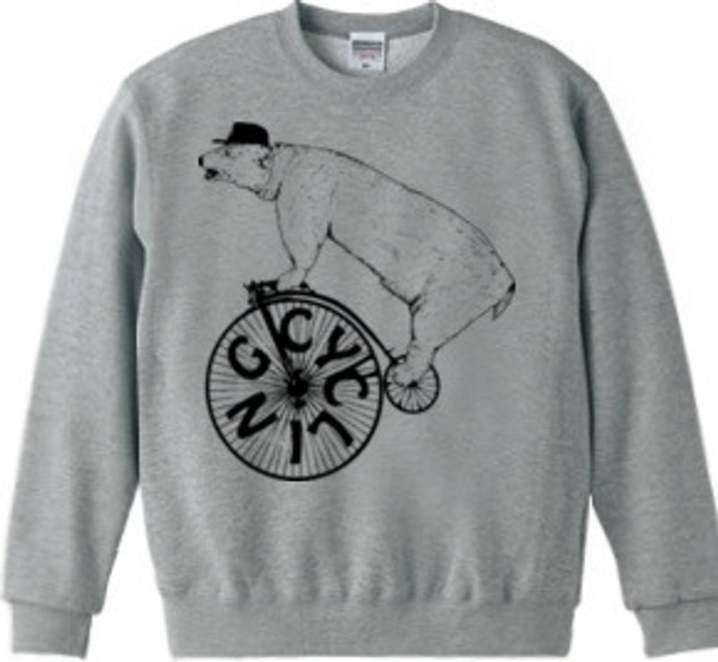 CYCLING BEAR (sweat10.0oz gray) - Women's Tops - Other Materials Gray