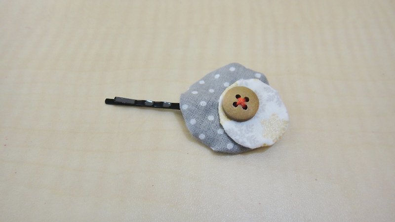 Size round hairpin - gray water jade and snow - Hair Accessories - Other Materials White