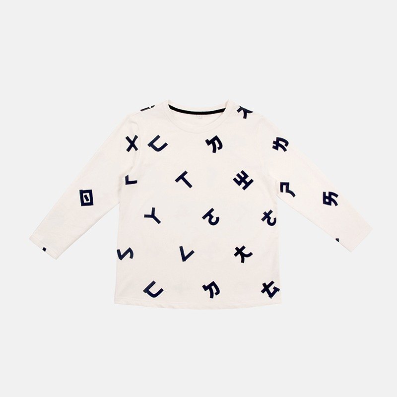 [HEYSUN] Taiwanese secret word / phonetic symbol team / printing T-shirt - Women's T-Shirts - Other Materials White