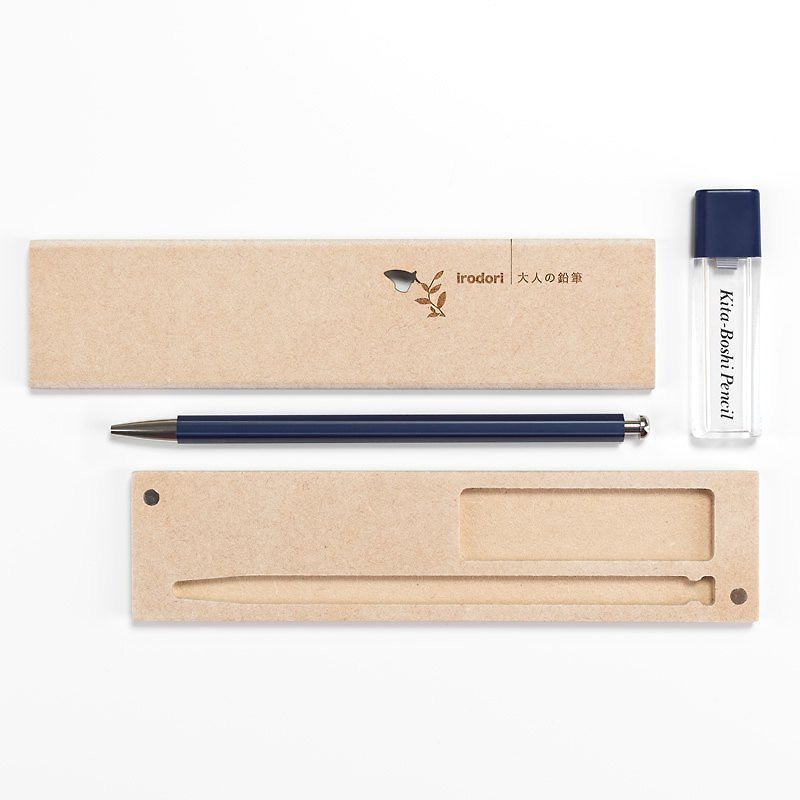日本ノーススター大人青色鉛筆 - 木製ペンボックスセット - その他のペン - 木製 ブルー