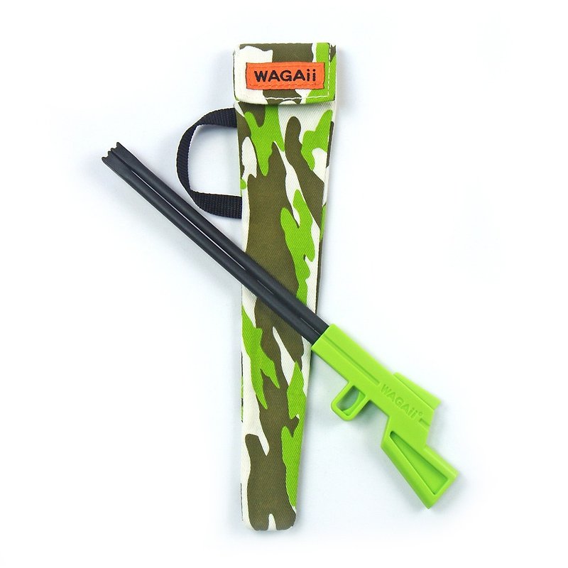 【Rifle Chopsticks】Reusable Chopsticks / Tableware / Camouflage - Green - Chopsticks - Plastic Green