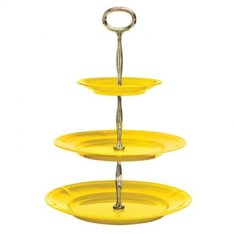 GINGER │ Denmark and Thailand Design - three colorful cake rack (yellow) - Small Plates & Saucers - Plastic 