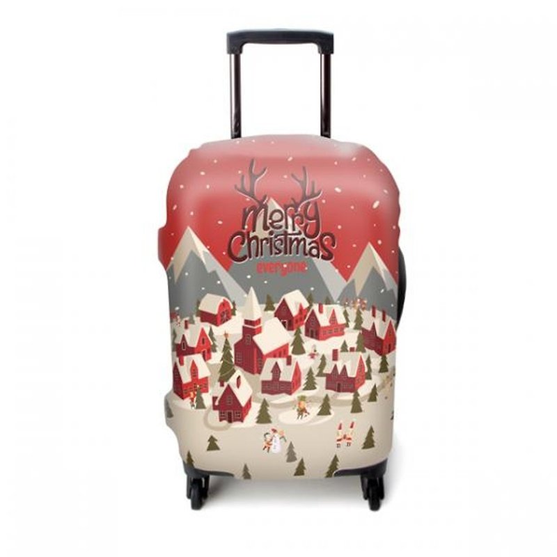 彈力箱套│耶誕小鎮【M 號】 - 行李箱/旅行袋 - 其他材質 紅色