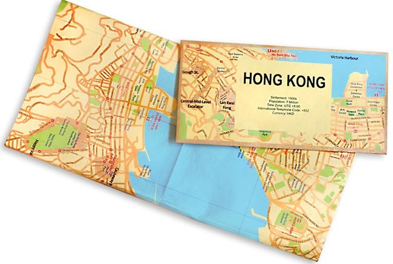 RocaMoss Unbreakable Wrinkleproof Waterproof Map - Hong Kong - Maps - Waterproof Material 