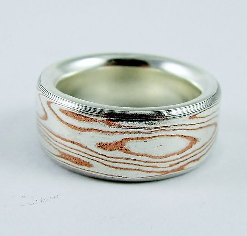 元素47金屬工藝工作室 木目金 戒指 (銀銅材質) 木紋金 客製 (可另訂對戒)