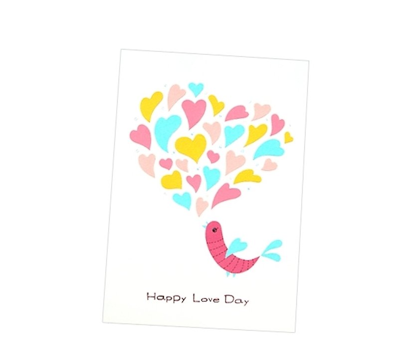 手工卡片：Happy Love Day（情人卡、萬用卡） - 卡片/明信片 - 紙 白色