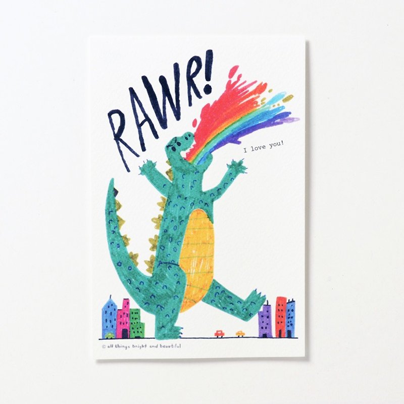 Godzilla Postcard - Cards & Postcards - Paper Multicolor