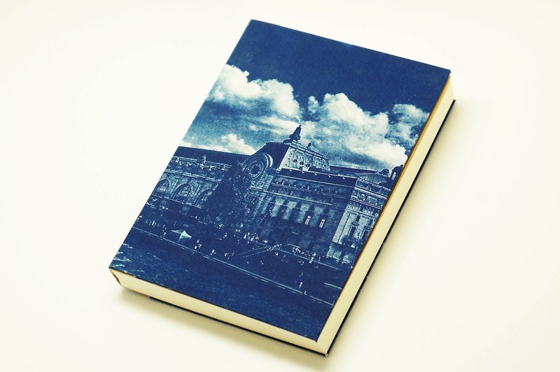 手作りのブルー太陽ノートブック-OrsayRiverside - ノート・手帳 - 紙 ブルー