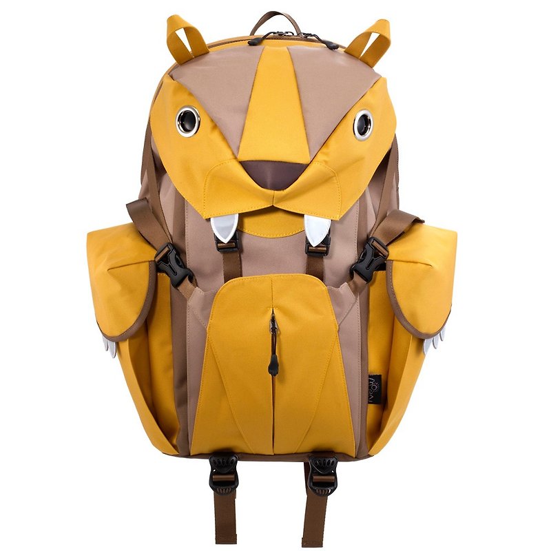 Morn Creations Genuine Cute Tiger Computer Backpack-Yellow (BC-220-MU) - กระเป๋าแล็ปท็อป - วัสดุอื่นๆ สีเหลือง