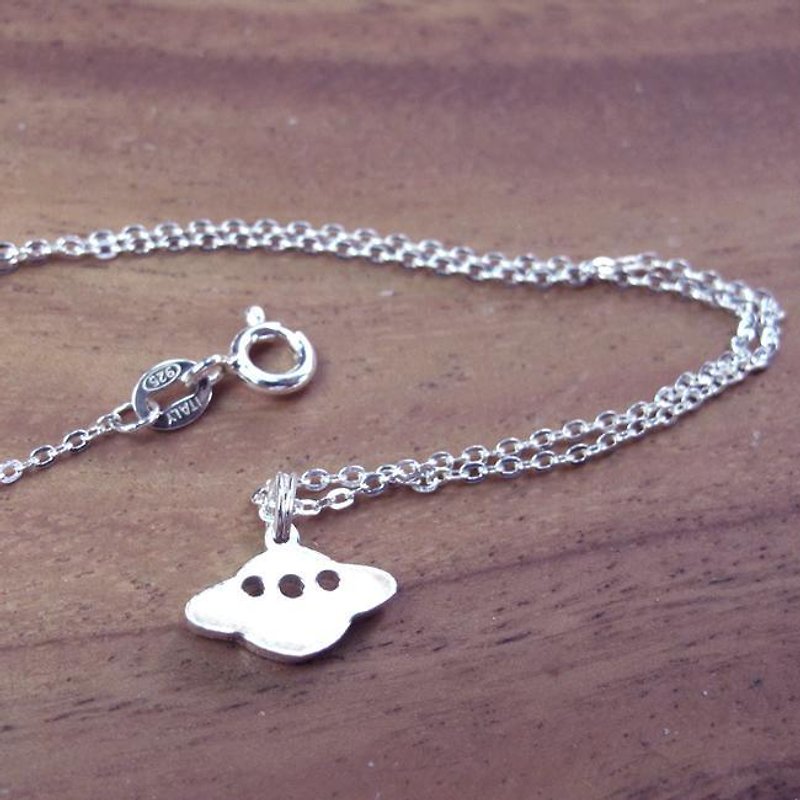 Handmade silver necklaces - UFO -64design - สร้อยคอ - โลหะ ขาว