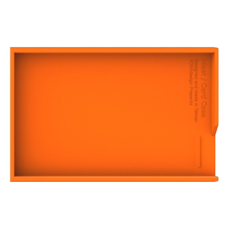 MEET+名片盒/下蓋 - 橘 - 名片夾/名片盒 - 塑膠 橘色