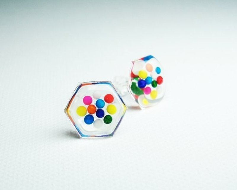 耳邊的糖果精靈 - 糖果耳環 - Earrings & Clip-ons - Other Materials Multicolor