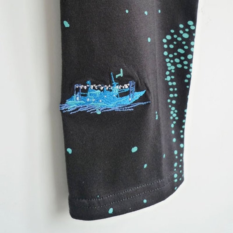Urb / Fishing Boat Firefly Little / Underwear (Black) - กางเกงขายาว - ผ้าฝ้าย/ผ้าลินิน สีดำ