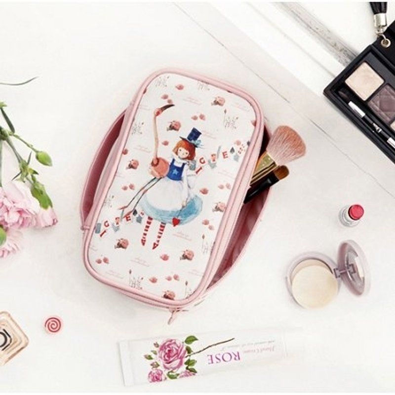 Dessin x Indigo-Alice cosmetic hand painted fairy - sweet pink, IDG01193 - Toiletry Bags & Pouches - Other Materials Pink