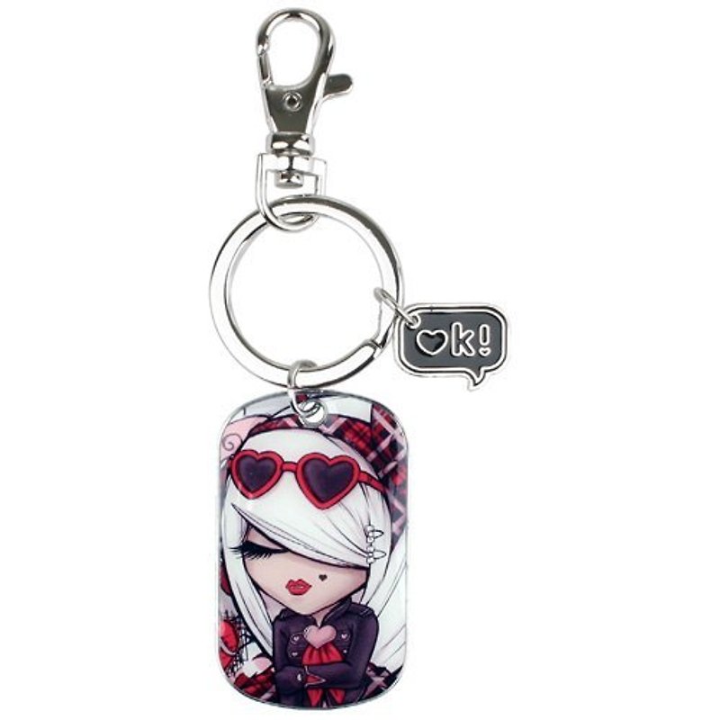 Kimmidoll Love- and love doll pendant key ring sad Sha Luo - Charms - Other Metals Black