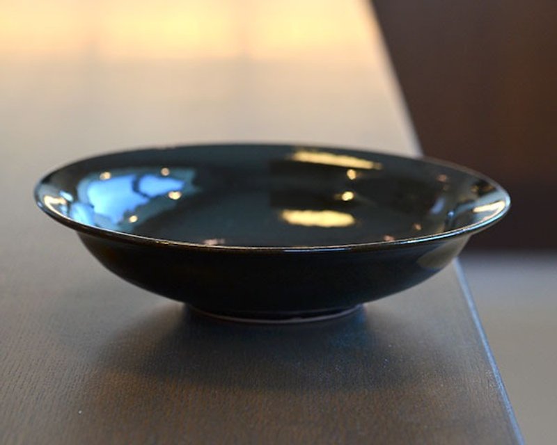 Evening twilight Glaze curry dish - Small Plates & Saucers - Other Materials Black