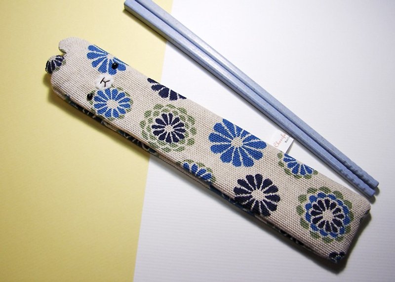 Cheerful。隨身筷套/環保筷/筷子/餐具 綻放藍 - 筷子/筷架 - 其他材質 藍色
