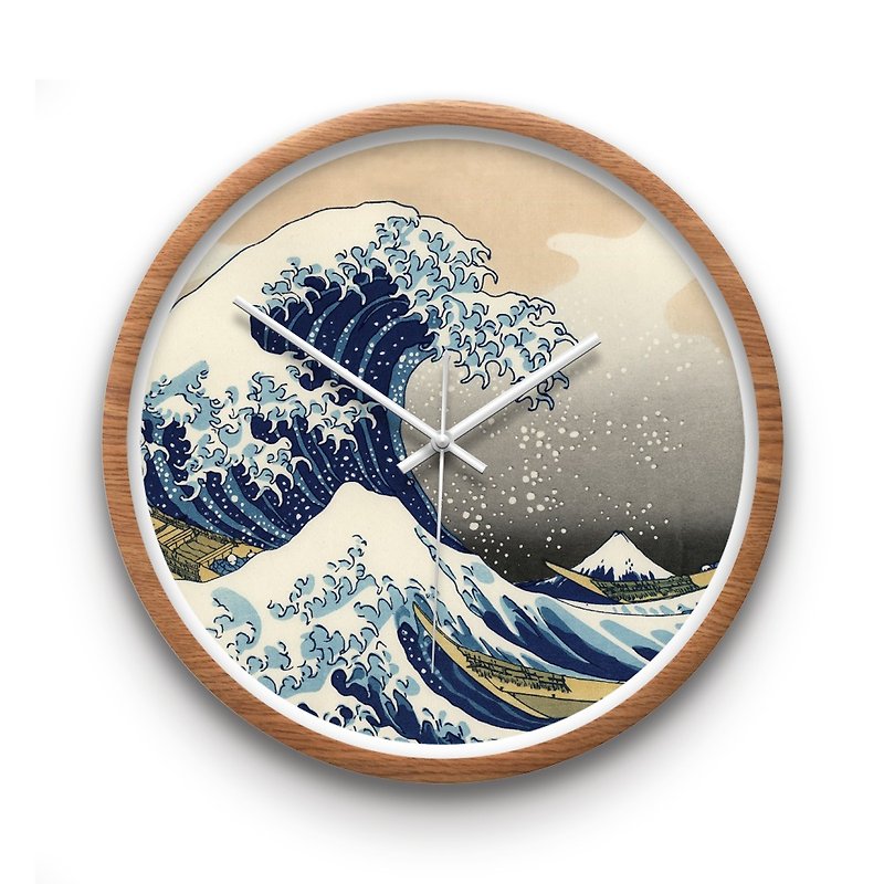 AppleWork iWatch creative wall clock: The Great Wave off Kanagawa PSIC-040 - นาฬิกา - พลาสติก สีน้ำเงิน